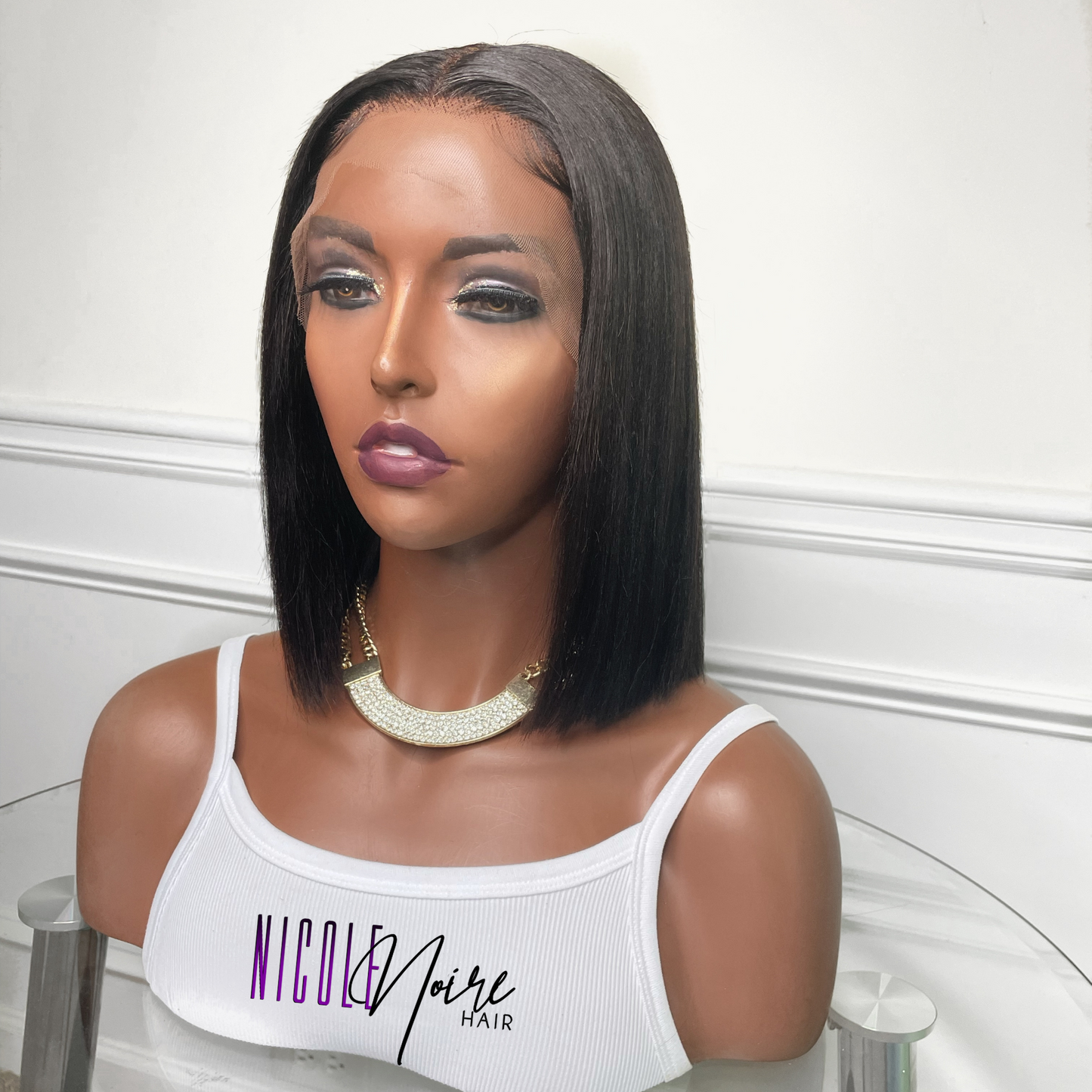 Relaxed Romance T Middle Part Bob Wig