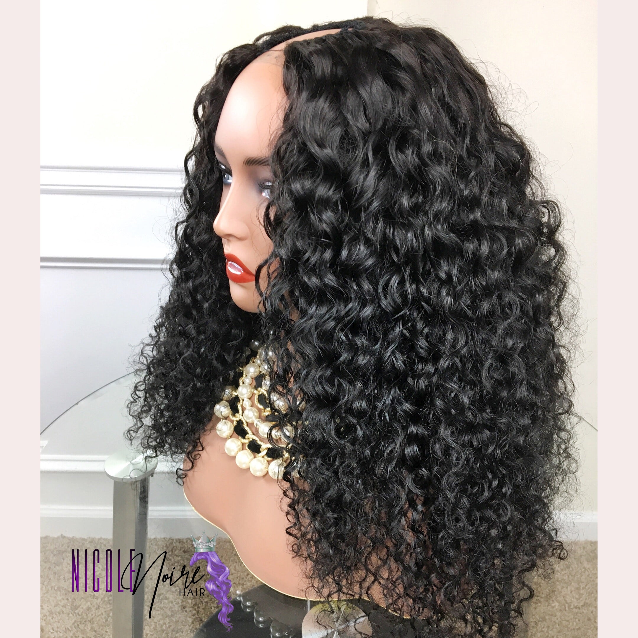 Posh Curl upart wig Nicole Noire Virgin Human Hair