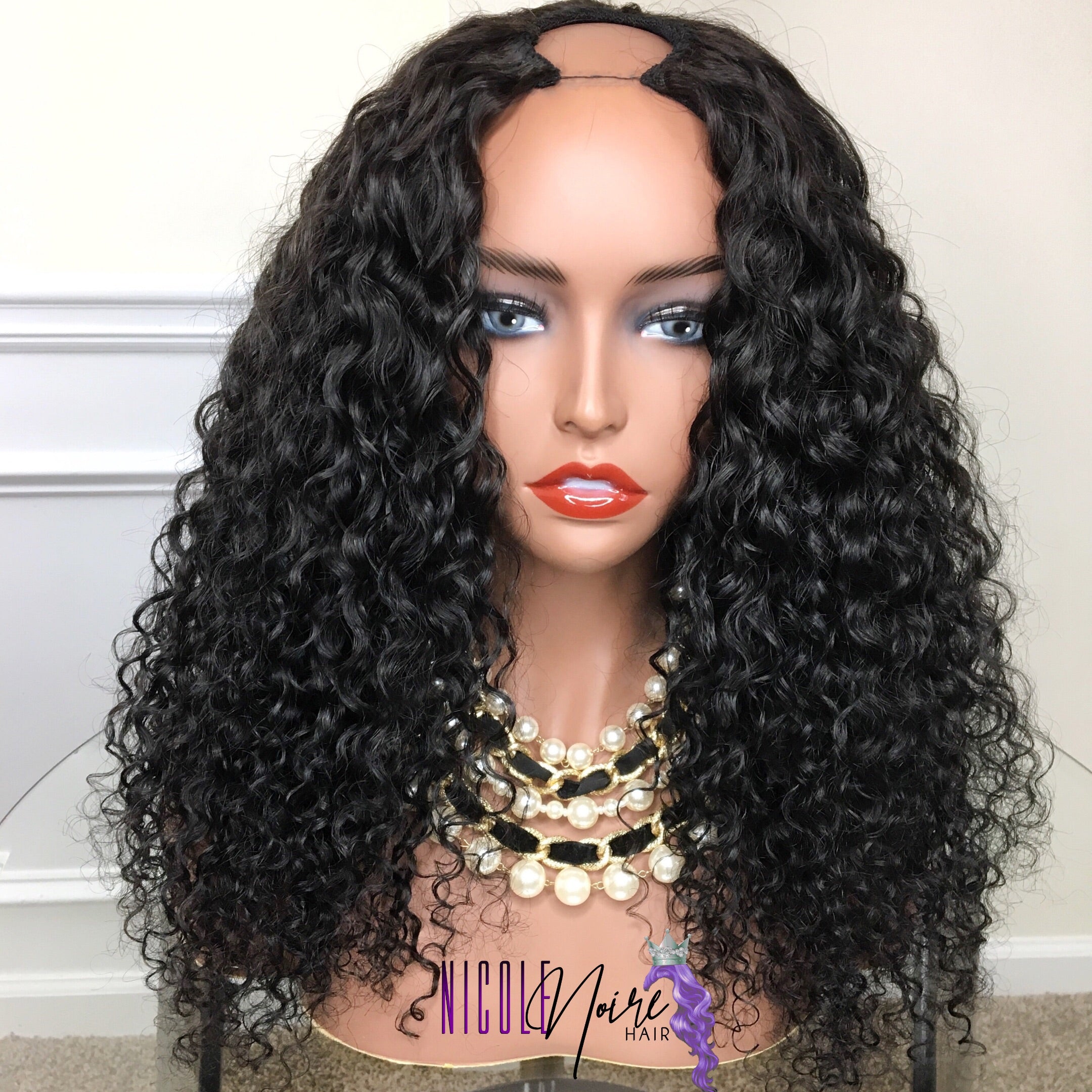 Posh Curl upart wig Nicole Noire Virgin Human Hair